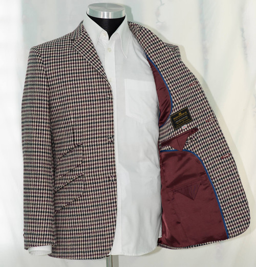 Multicolour vintage 1960's hounds tooth blazer