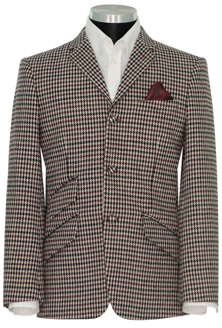 Multicolour vintage 1960's hounds tooth blazer