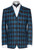 Buffalo sea green & black check blazer