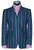 Weller sky and navy blue stripe boating blazer