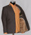 Dark Brown blazer with collar velvet