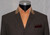 Dark Brown blazer with collar velvet