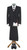 black peak lapel 3 piece suit