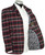 Weller Red and Navy Tartan Check 4 Button Mod Suit
