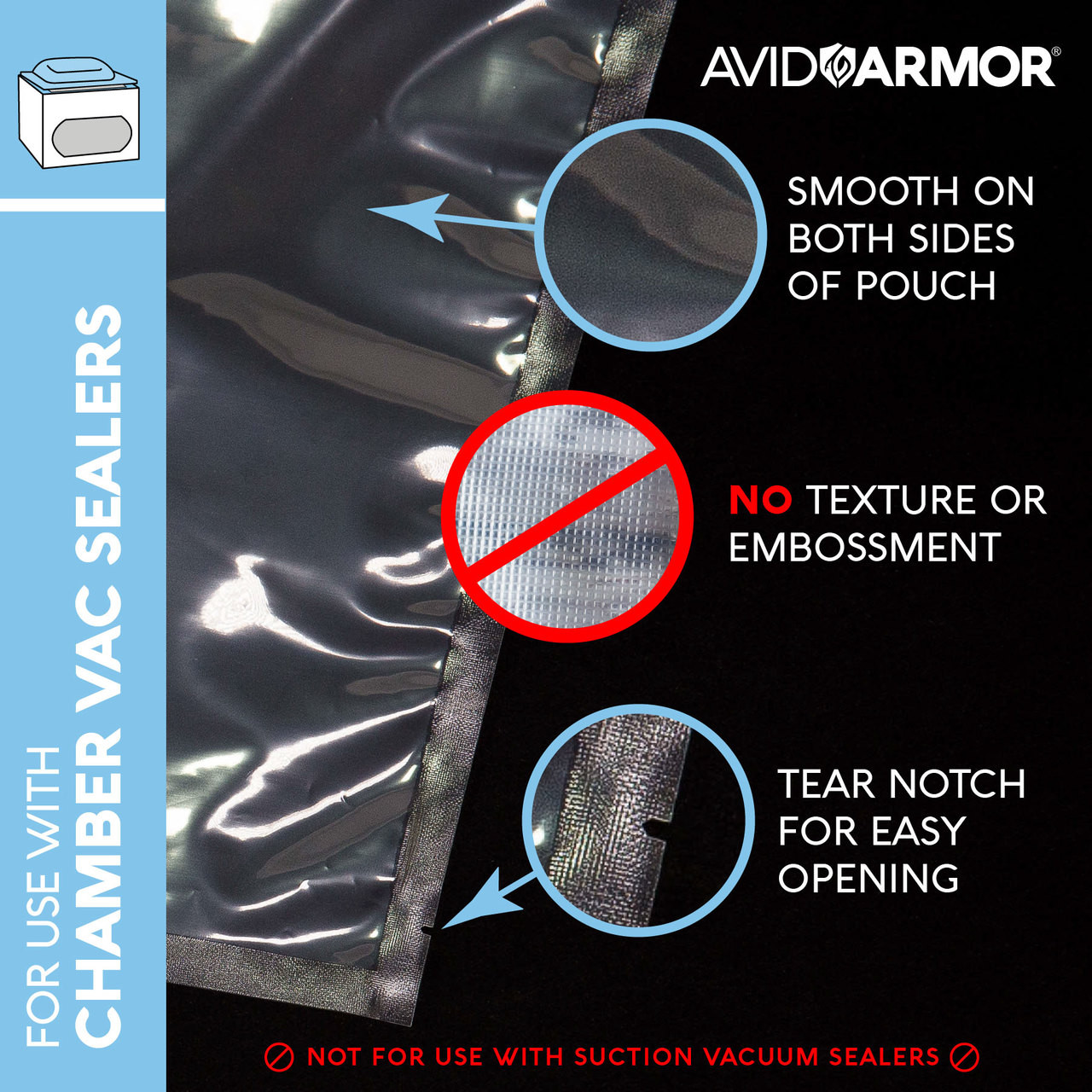 Avid Armor ® 6 x 10 Case Vacuum Seal Bags - 1200 Count - Bulk Deal