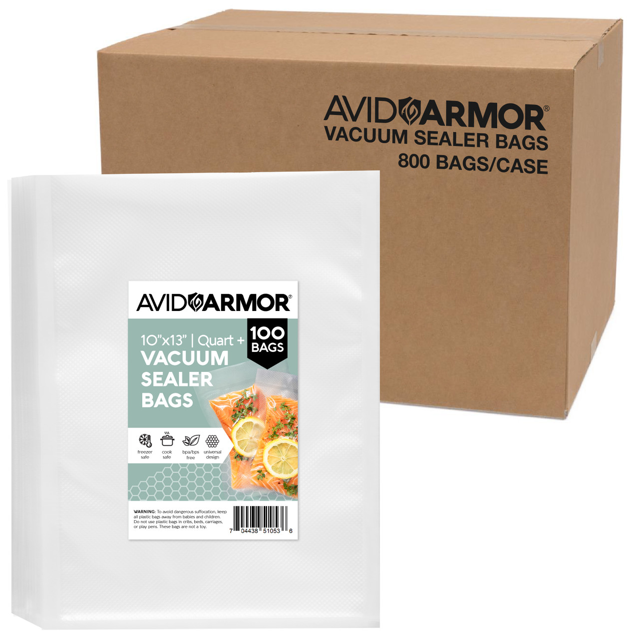 Avid Armor 11 x 50' and 8 x 50' Vacuum Sealer Bags, Universal Vacuum Seal  Bags, Food Saver Bags for Sealer