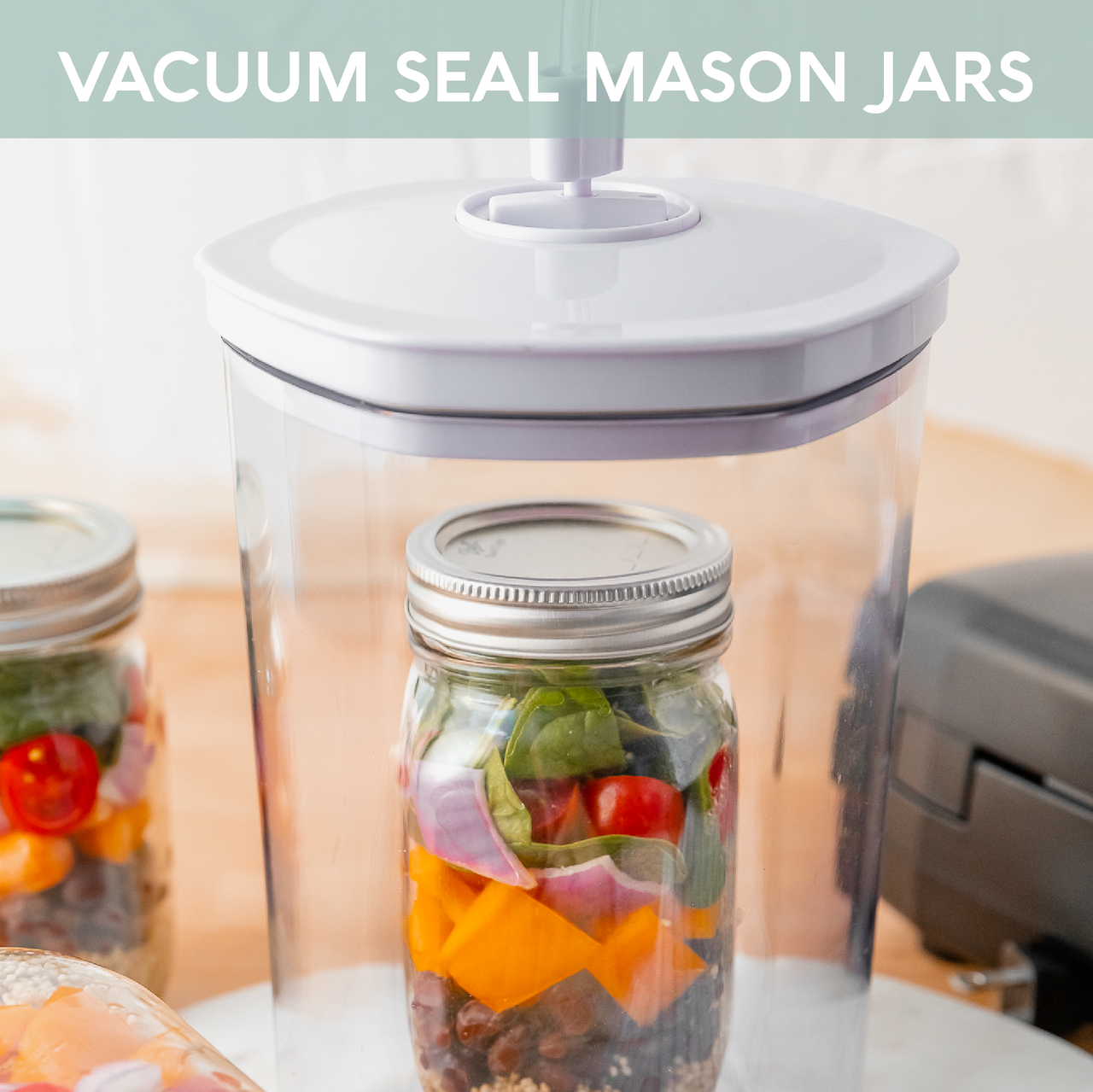 PrepSealer BPA Free Tritan Vacuum Container 3pc Bundle Set (1.4 L, 2.0