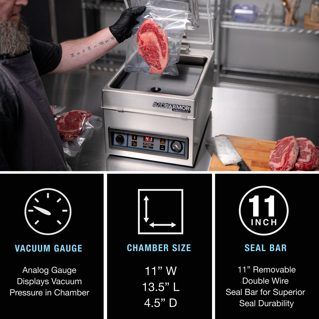 Avid Armor Chamber Vacuum Sealer Guide Series GS41 Oil Pump Machine