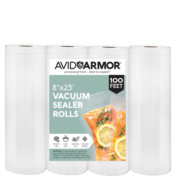 FoodVacBags 11 x 50' Rolls Vacuum Sealer Bags, Embossed, Commercial Grade, 2