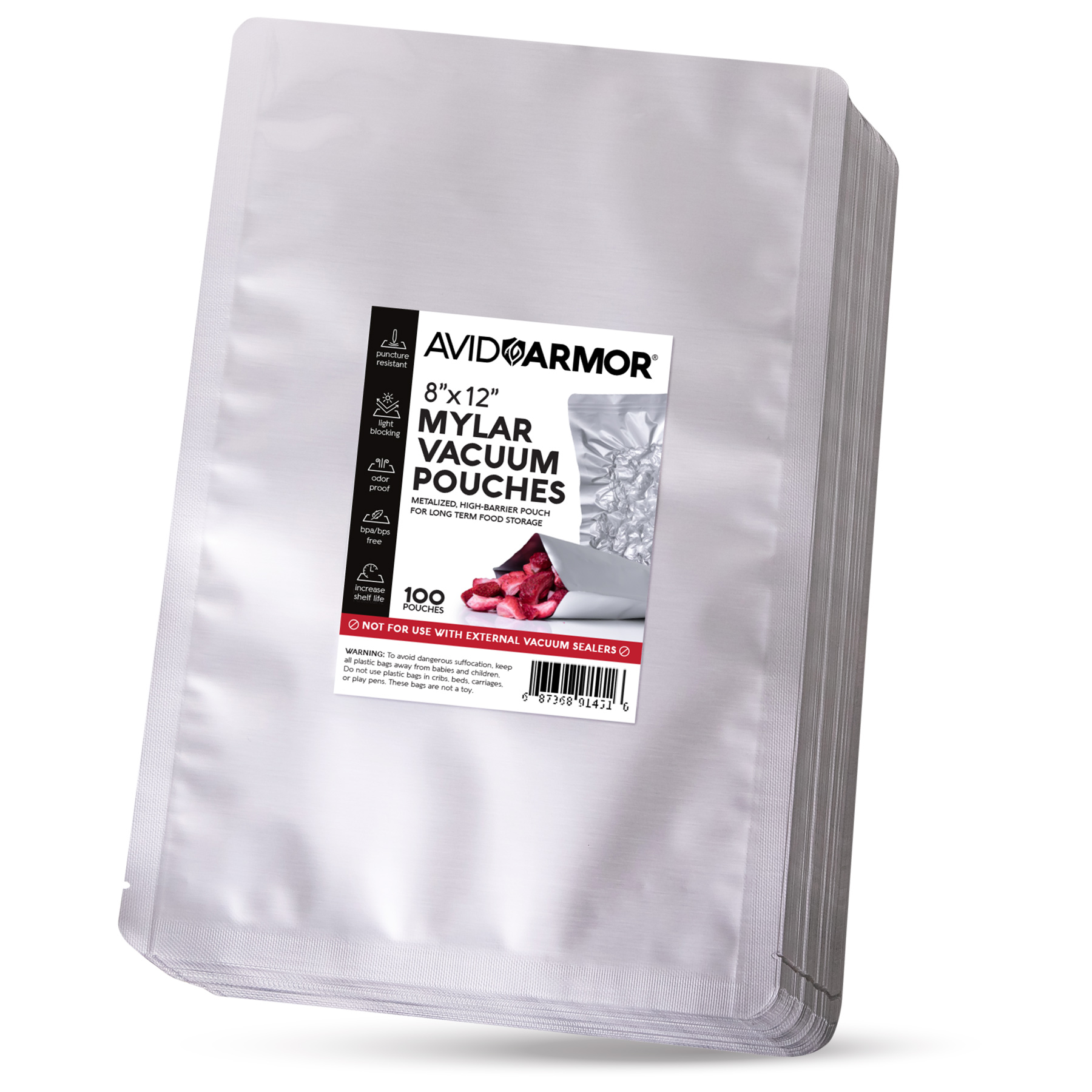 8 X 12 ChamberVacBags Chamber Sealer Pouches - 100 count