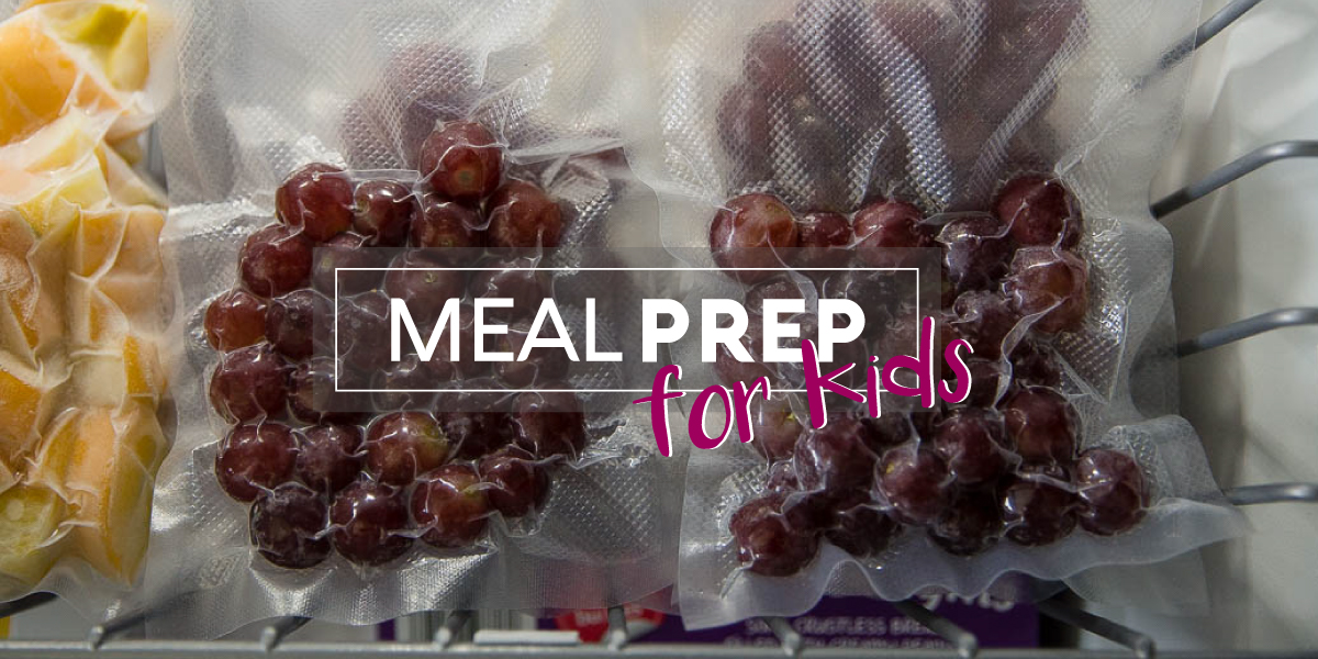 Meal Prep for Kids Vacuum sealing grapes for an easy goto lunch or
