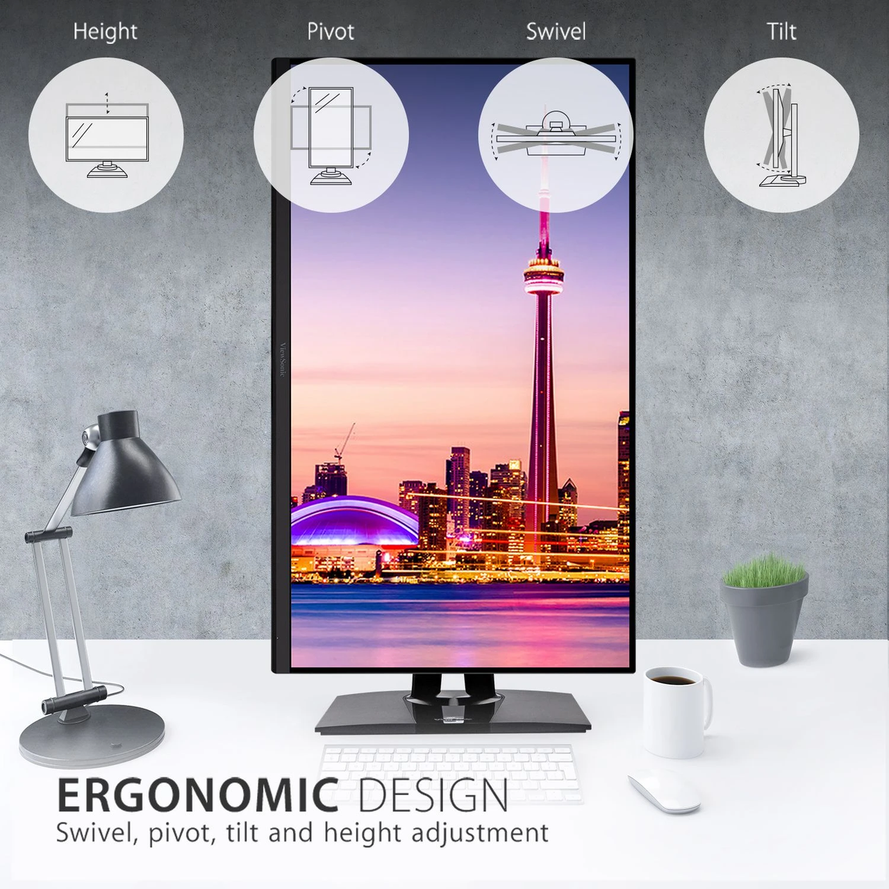 Viewsonic 32" ColorPro™ 4K UHD IPS Monitor with 60W USB C, sRGB, HDR10 and Pantone Validated