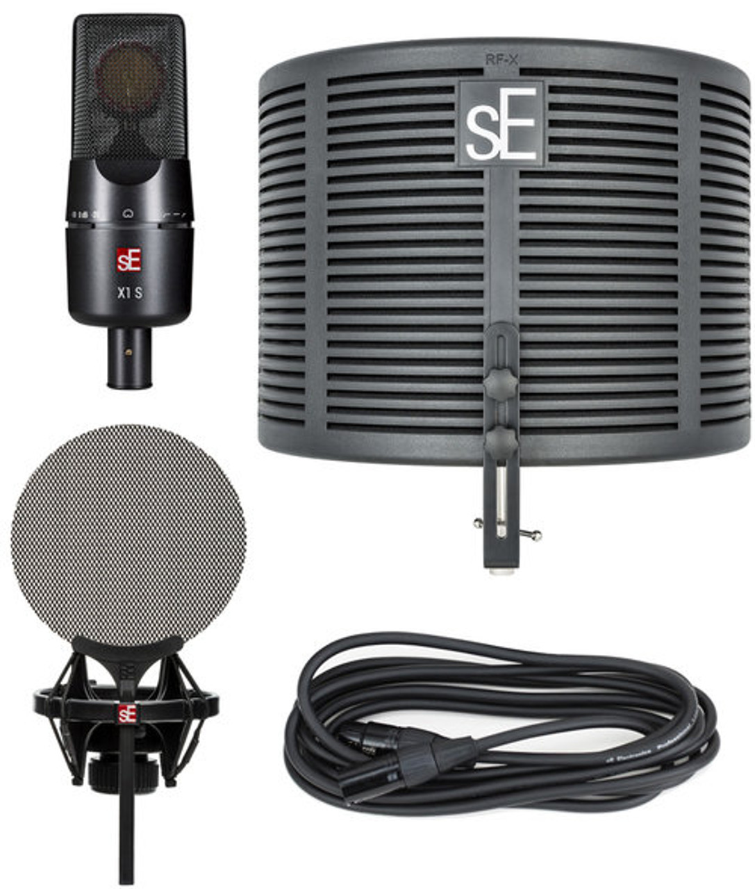 SE Electronics X1 S Microphone with Reflexion Filter X, Shockmount and Cable Pack