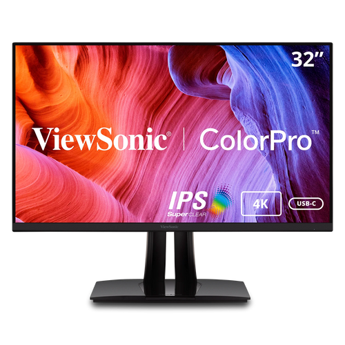 Viewsonic 32" ColorPro™ 4K UHD IPS Monitor with 60W USB C, sRGB, HDR10 and Pantone Validated
