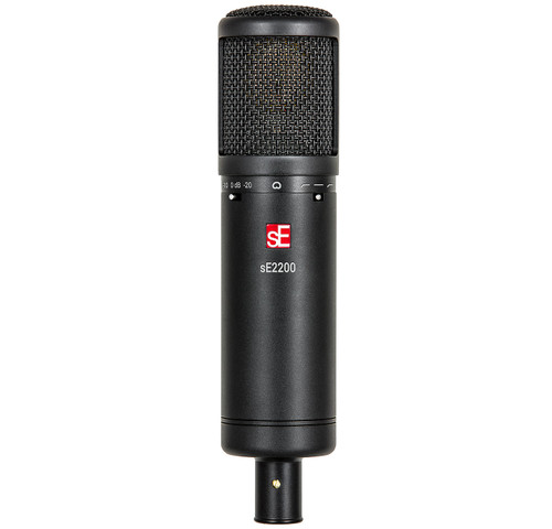 SE Electronics Large Diaphragm Cardioid Condenser Mic with Shockmount & Filter