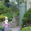 500 Litre Roman Column Style Water Butt in Green