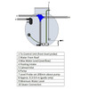 Diagram showing the Installation of  typical Rainwater Storage Tank with Mains Top-up Controller System.