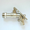 Lockable bib tap 3/4" Metal - Side View - Closed