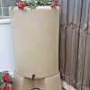 200L Corner Water Butt with planter and stand. Colour: Sandstone.