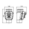 Dimensions of the Vertical Backflow Valve for 110mm pipes