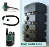 1500 Litre Water Storage Tank with Internal Pump Kit.