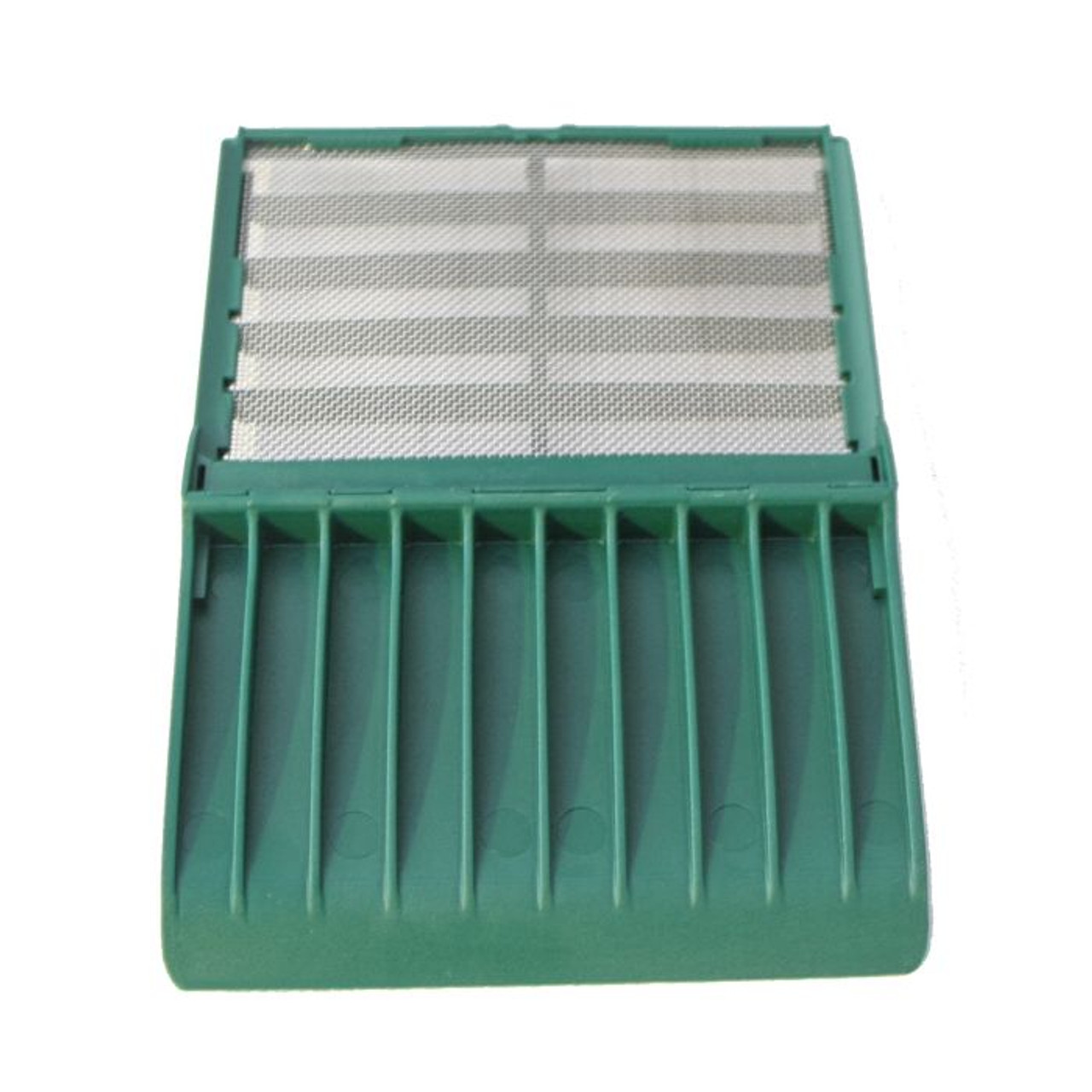 The removable stainless steel mesh filter.