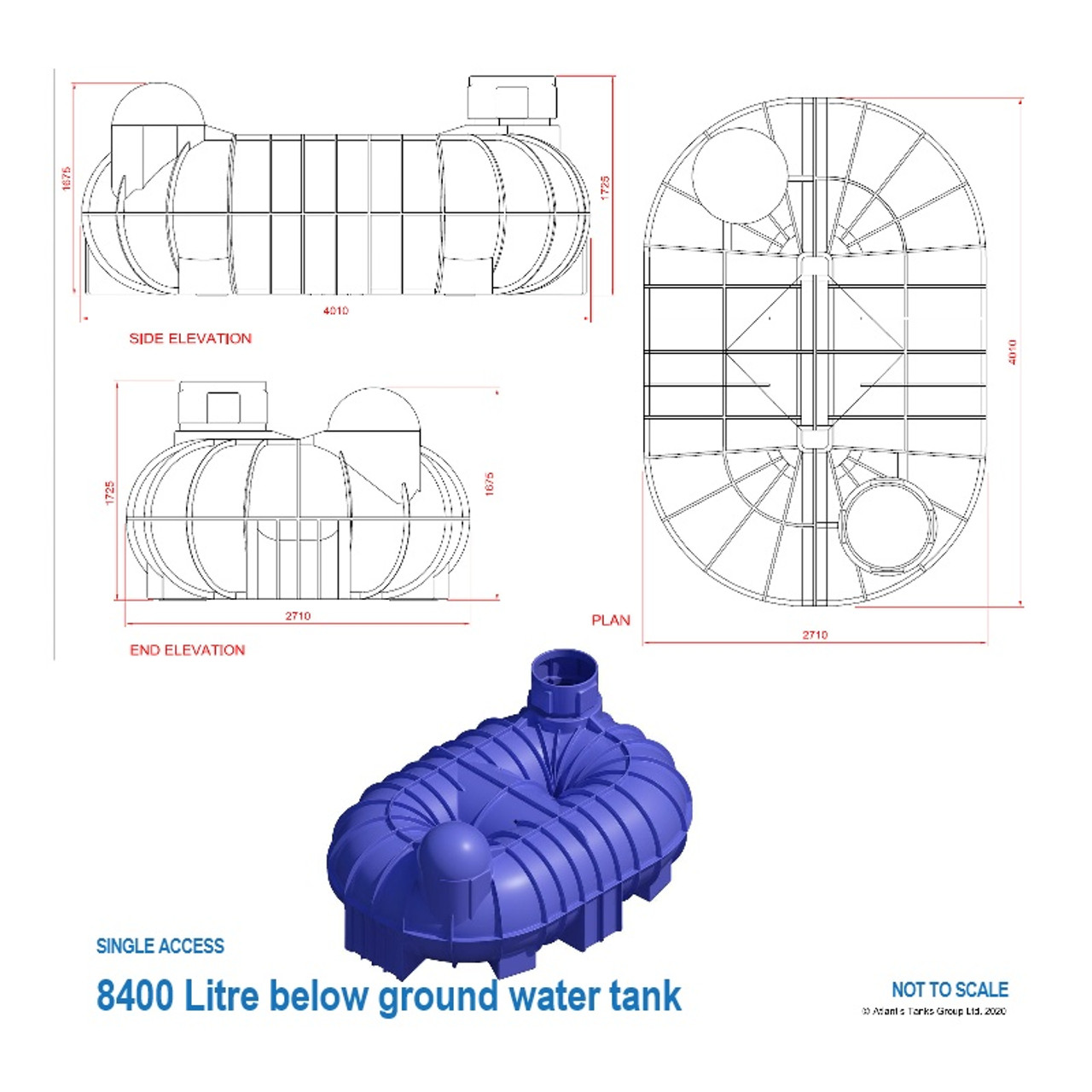 8400 Litre Underground Water Tank - Potable