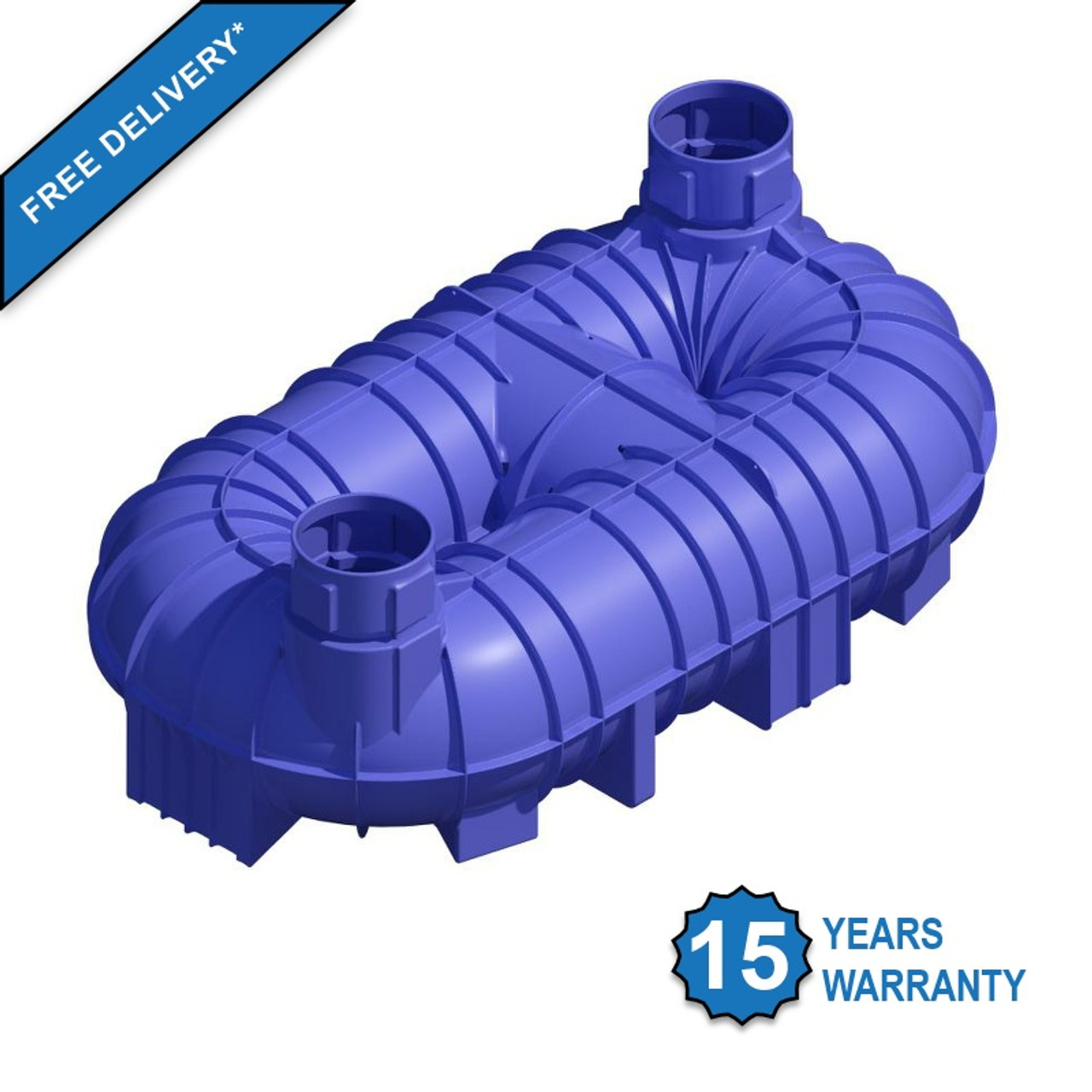 10000 Litre (2200 Gallon) Underground Potable Water Tank (Twin Access) - Free Delivery & 15 Year Warranty