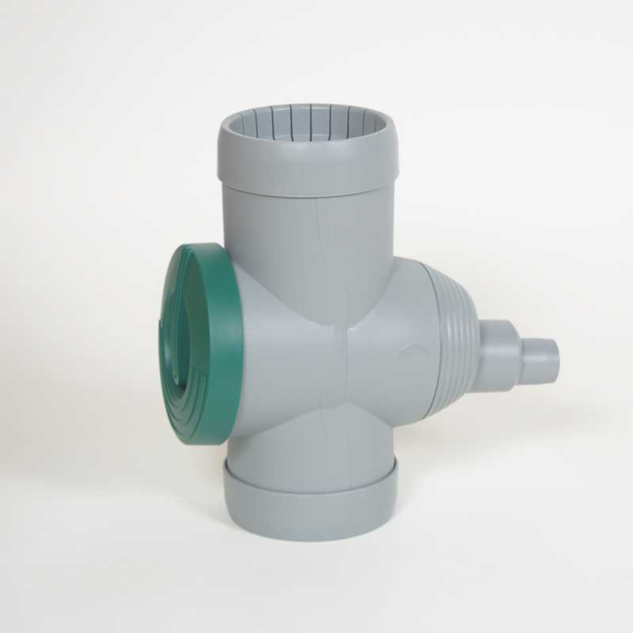 Grey Rain Water Diverter with built in Filter, Switch and Overflow.