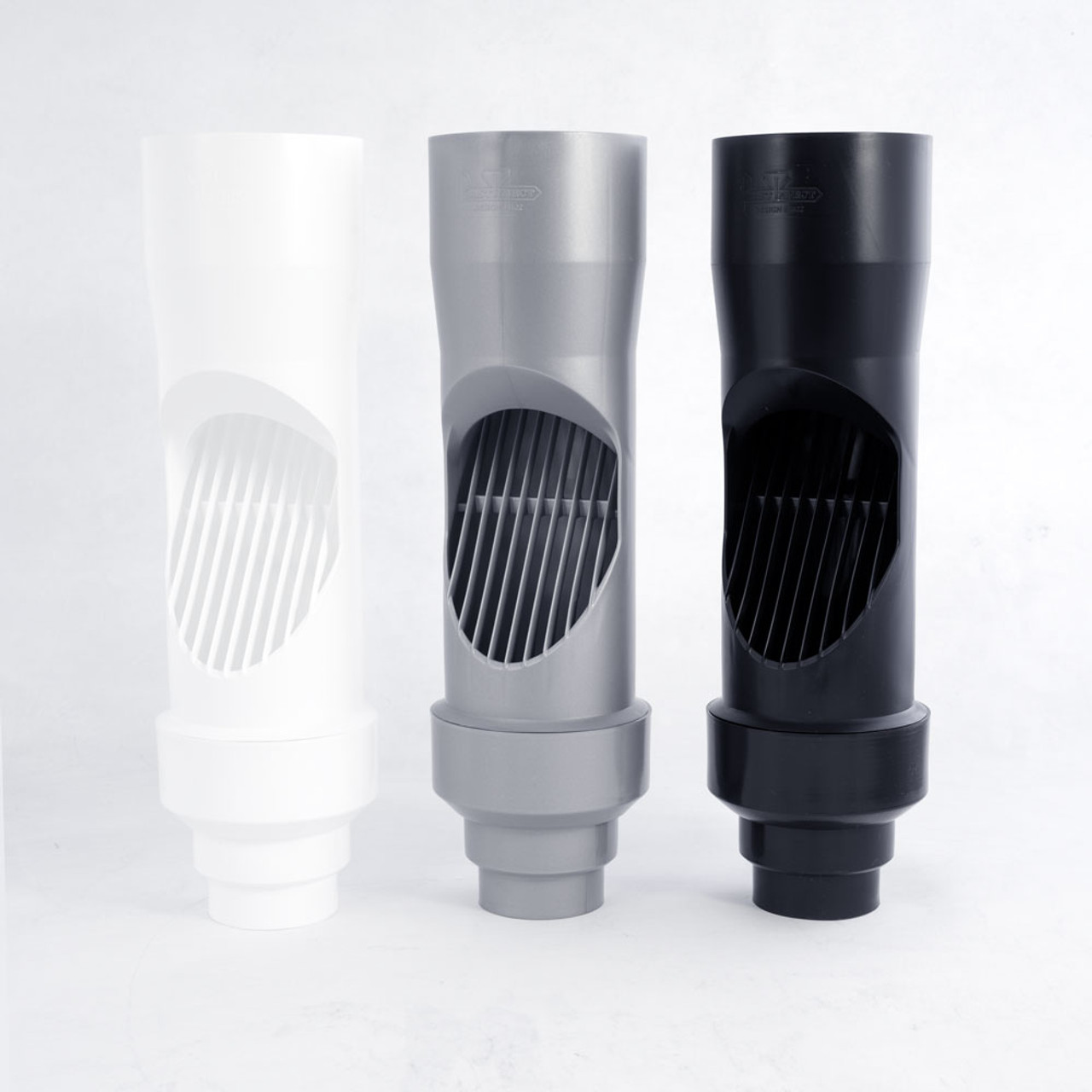 Leaf Separator Compact can be fitted at any height for easy maintenance. Available in three colours White , Silver Metallic effect and Black