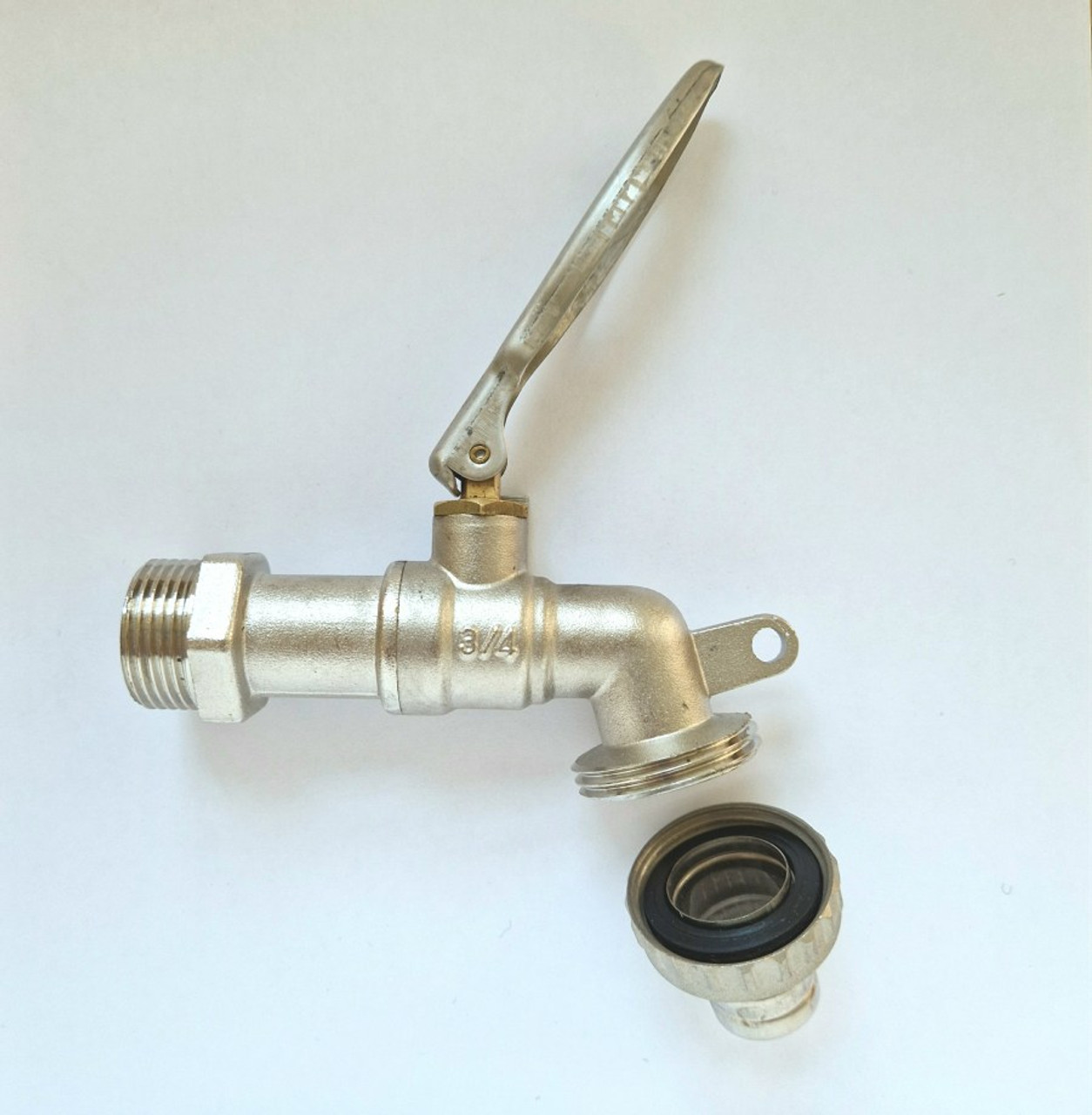 Lockable bib tap 3/4" Metal - Showing components