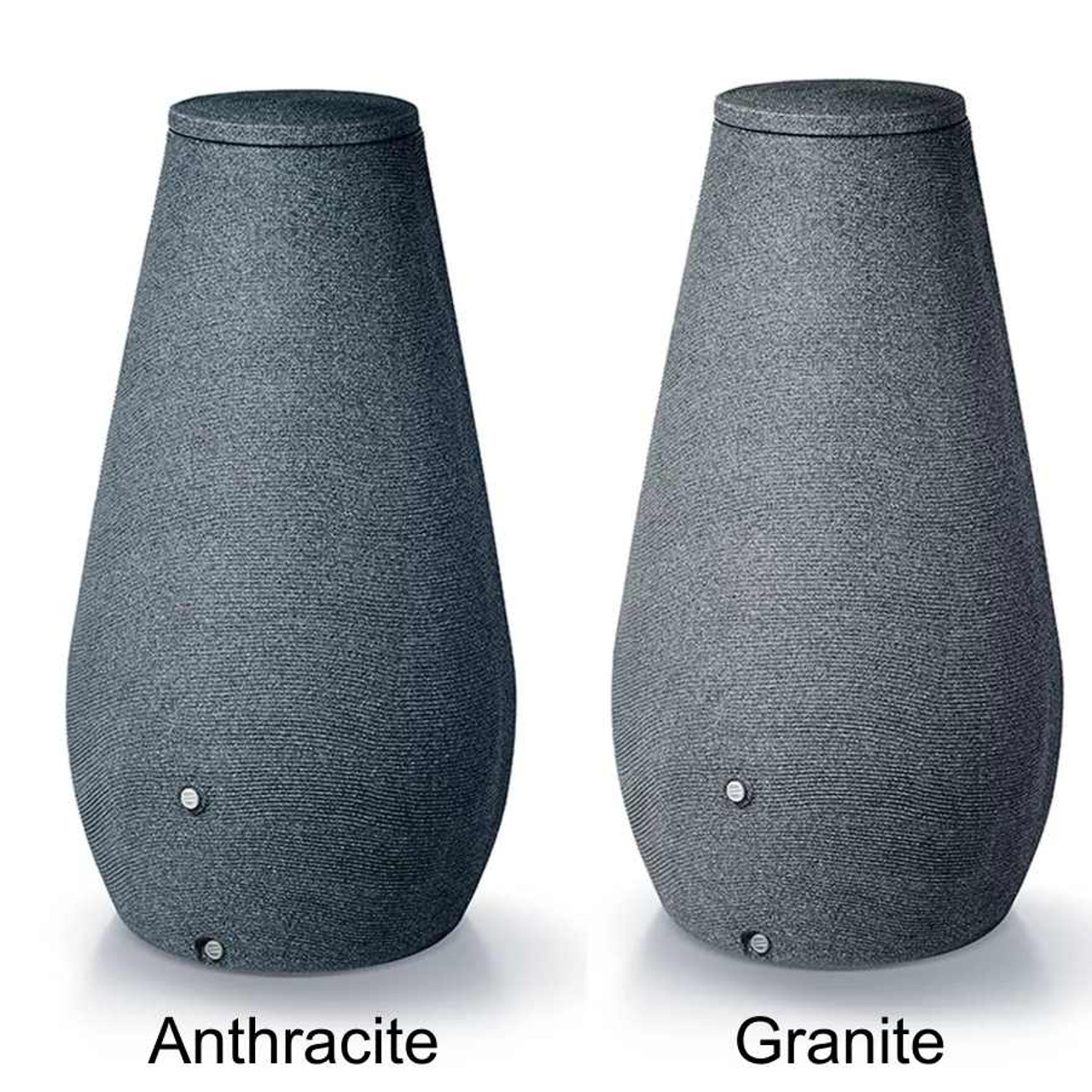 Drop Water Butt available in two colours: Antracite and Granite