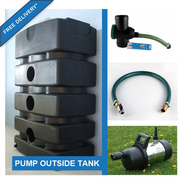 1500 Litre Water Storage Tank with External Pump Kit. Free Delivery 1500 Litre Water Storage Tank with External Pump Kit. Free Delivery