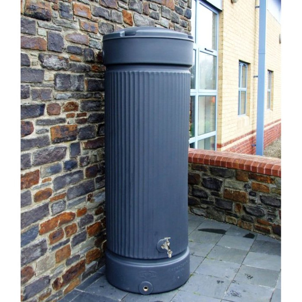 500 Litre Roman Column Style Water Butt is available in three colours: Green, Charcoal and Black.
