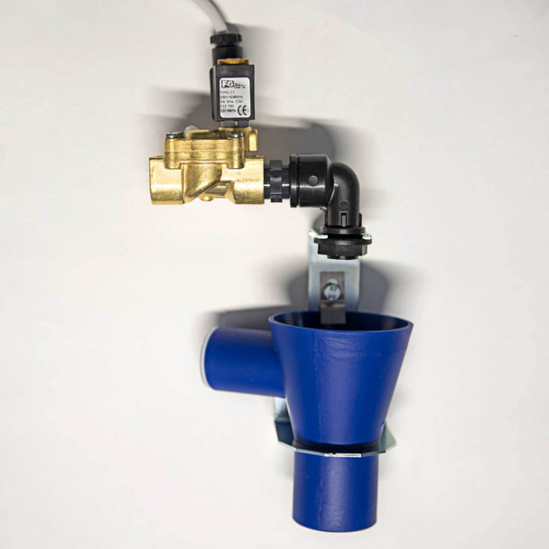 Solenoid Valve and Tundish with Stainless Steel Wall Bracket (only included with  1/2" versions)