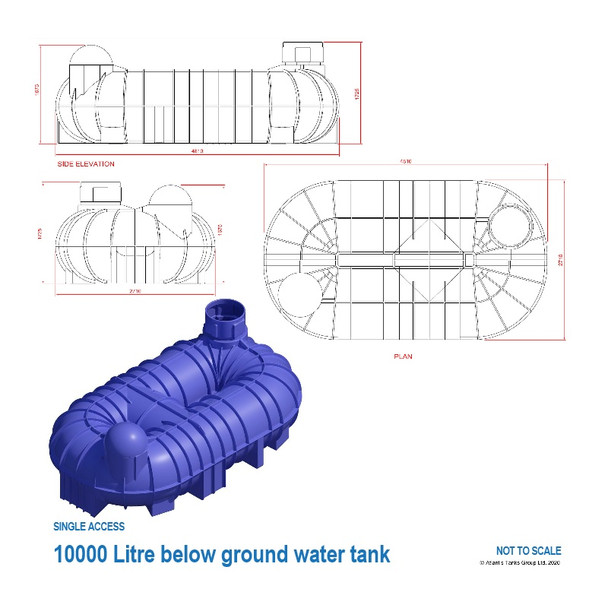 10000 Litre Below Ground Drinking Water Tank Dimensions