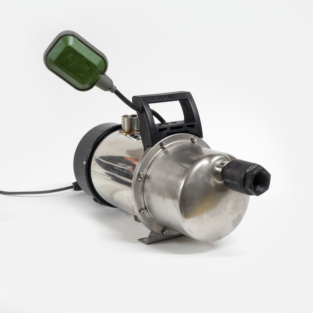 Submersible Steelpump with Float Swich. Float shown as if in water.