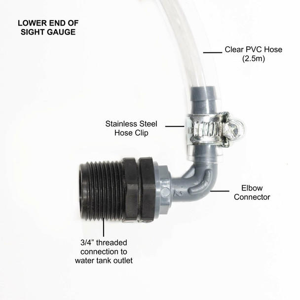 Connection to water tank annotated. Connection to water tank annotated.