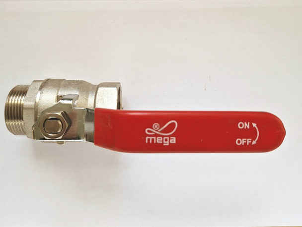 Mega Ball Valve 1.25" - Lever Handle - Top View Mega Ball Valve 1.25" - Lever Handle - Top View