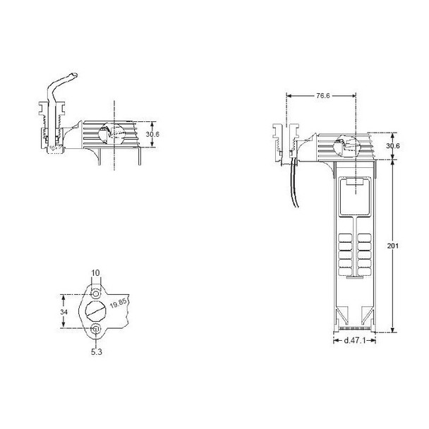 Dimensions (in mm) of the Agma 22 from Mac3.