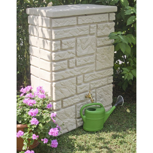 Maurano  300L Rectangular Space-saving water butt -  sandstone
