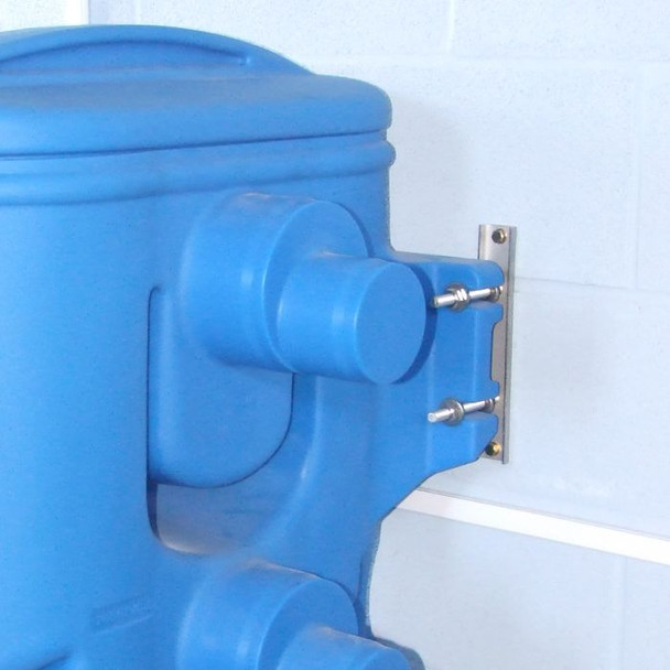 The Brackets in situ. Note a pair of Brackets are required to wall mount the Twin Filter - one each side of the Unit.