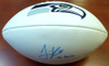 Jermaine Kearse Autographed Seattle Seahawks White Logo Football "Go Hawks" MCS Holo #30282