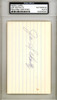 Joe Schultz Autographed 3x5 Index Card Seattle Pilots PSA/DNA #83936262
