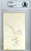 Muhammad Ali Autographed 3x5 Index Card Vintage Beckett BAS #9769350