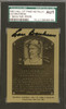 Lou Boudreau Autographed 1989 HOF Metallic Plaque Card Cleveland Indians JSA #B15230