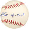 Munenori Kawasaki Autographed Official MLB Baseball JapanSeattle Mariners "4-7-12" PSA/DNA Stock #22963