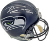 Russell Wilson Autographed Seattle Seahawks Full Size Replica Helmet "SB XLVIII Champs" In Silver RW Holo Stock #72373