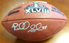 Richard Sherman Autographed Super Bowl Leather Football Seattle Seahawks RS Holo Stock #72434