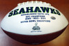 Thomas Rawls Autographed White Logo Football Seattle Seahawks MCS Holo Stock #105065